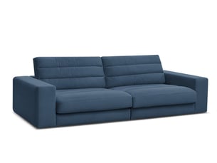 Canapé droit fixe BOBOCHIC SIERRA 3 places Velours bleu