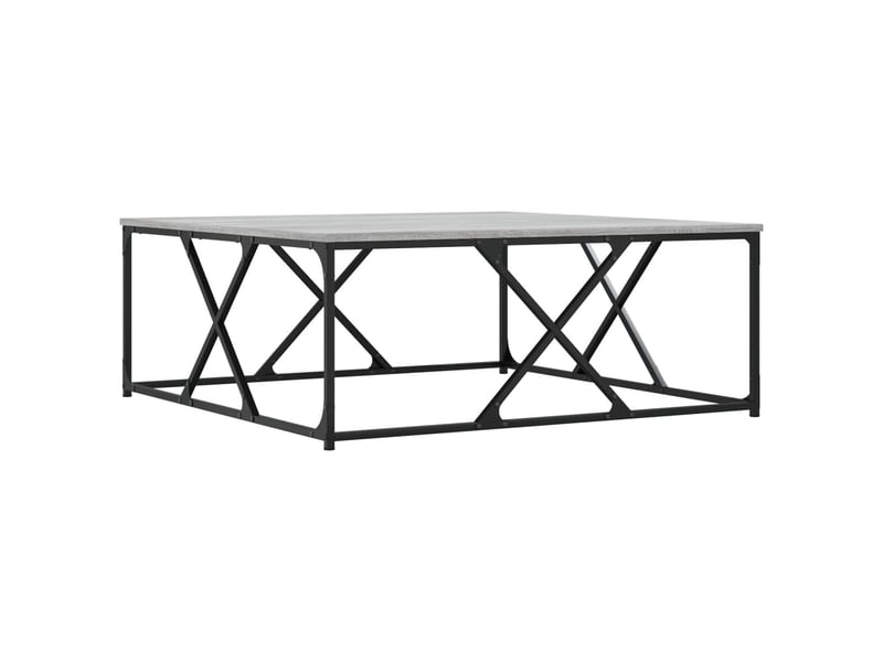  Table basse - table de salon - table à thé sonoma gris 100x100x40 cm bois d'ingénierie  - Conforama E