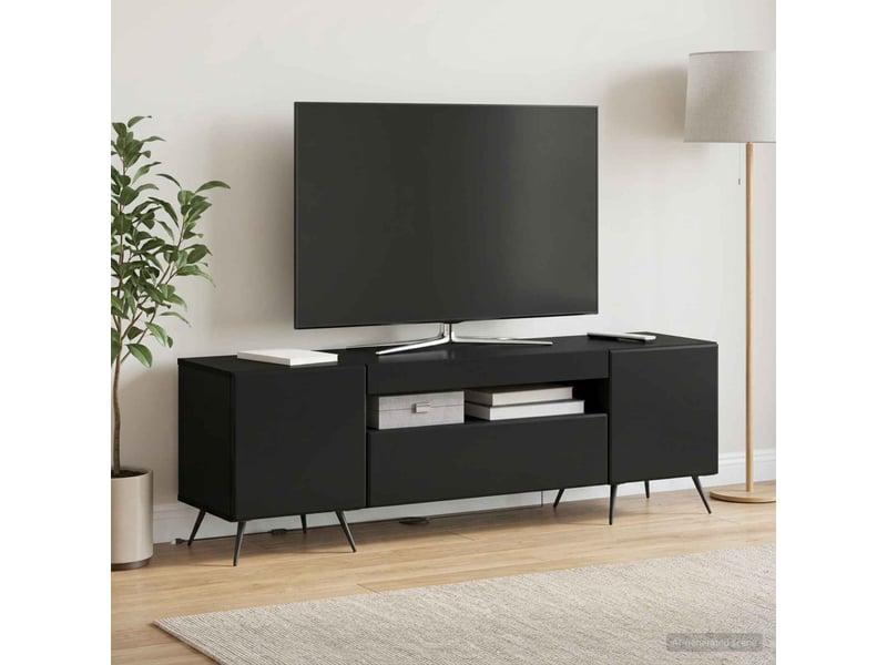  Meuble tv - banc tv - meuble de rangement led noir bois d'ingénierie  - Conforama B
