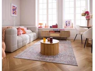 Canapé droit fixe BESTMOBILIER SUZANO 3 places Tissu beige
