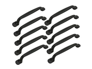 10 poignées de meubles métalliques de couleur noire de 128 mm