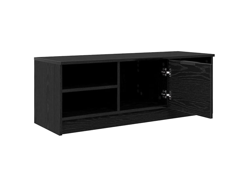  Meuble tv - banc tv - meuble de rangement 102 x 35 x 36,5 cm chêne noir bois d'ingénierie  - Conforama E