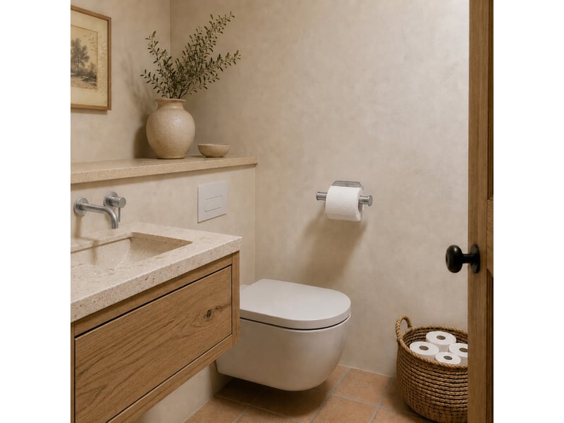  Porte papier wc adhésif mural pour salle de bain ou toilettes, sans perçage - acier inoxydable - chrome  - Conforama D