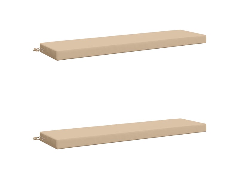  Lot de 2 coussins de banc, coussins d'assise soest 100 % polyester crème cf57214  - Conforama A