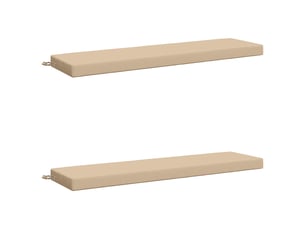 Lot de 2 coussins de banc, coussins d'assise soest 100 % polyester crème cf57214