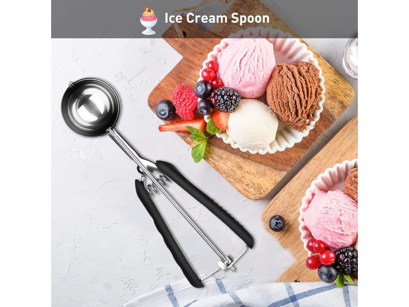 Cuillère à crème glacée en acier inoxydable 304, cuillere a glace, cuillère à cupcake, cuillère à muffins, cuillère à biscuits - Conforama D