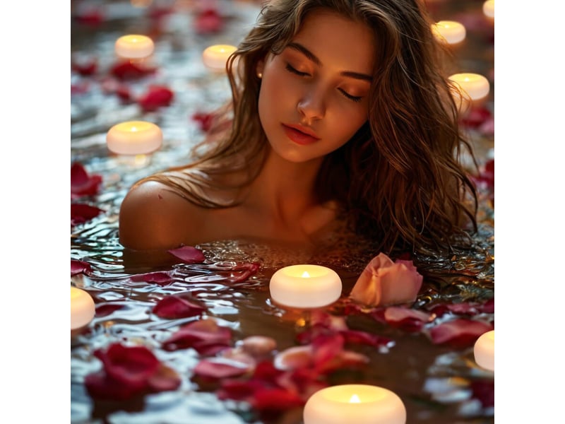 50 pièces bougies led flottantes étanches 7,3 cm, sans flamme, activation par eau, lumière blanc chaud pour piscine et mariage - Conforama D