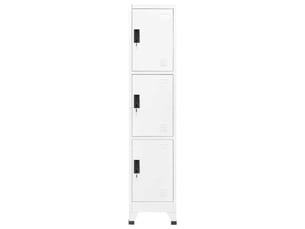 Armoire à casier, rangement de bureau blanc 38x45x180 cm acier shl1051