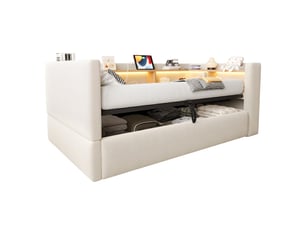 Lit banquette 90x190 cm <strong>HAUSS SPOLE</strong>  <strong></strong> coloris beige