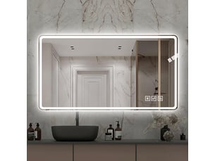 Miroir de salle de bain led sans cadre anti-buée dimmable 100 x 60 cm