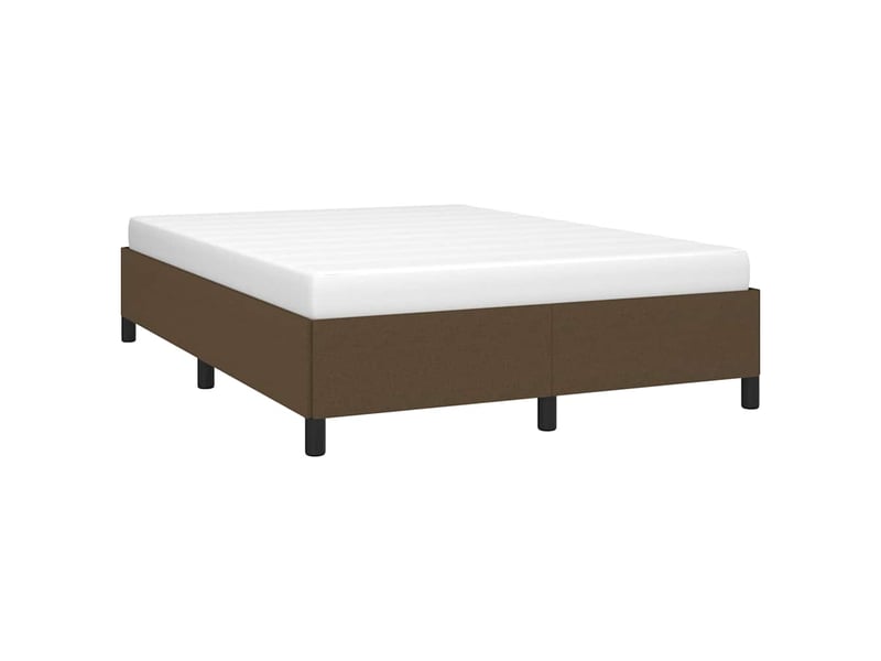  Lit double- lit adulte -  cadre de lit sans matelas marron foncé 140x200 cm tissu  - Conforama C