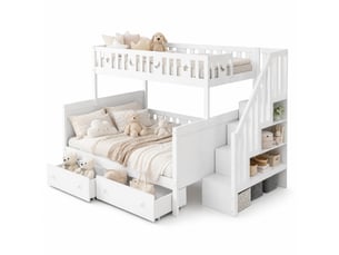 Lit superposé 90x200 cm STILVORA   coloris blanc