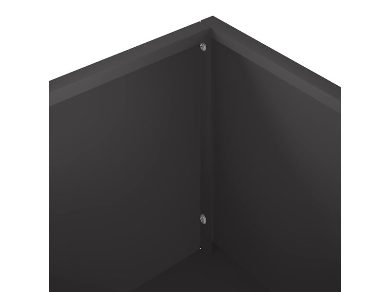  Jardinière - cache-pot de jardin noir 80 x 40 x 60 cm acier laminé à froid  - Conforama E