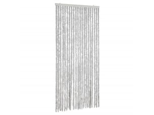 Rideau anti-mouches, moustiquaire gris 90x200 cm chenille cf43520