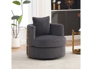 Fauteuil fixe Fay Lum <strong></strong> Velours côtelé gris