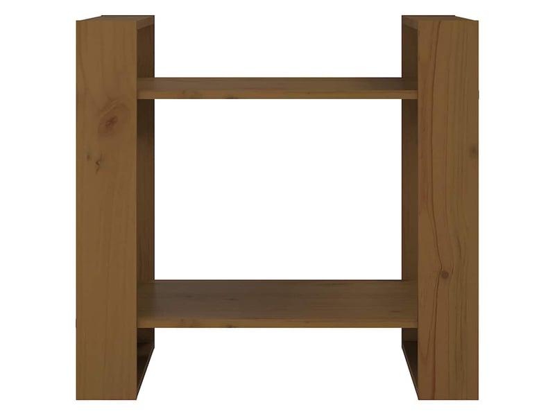 Bibliothèque, étagère de rangement marron miel 60x35x57 cm bois massif - Conforama C