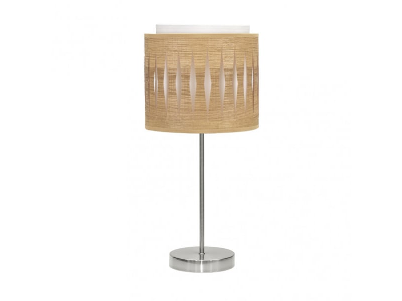  Lampe à poser fabrilamp alexandra e14 coloris nickelbois clair 42 x 17 x 17 cm 177871085 - Conforama A