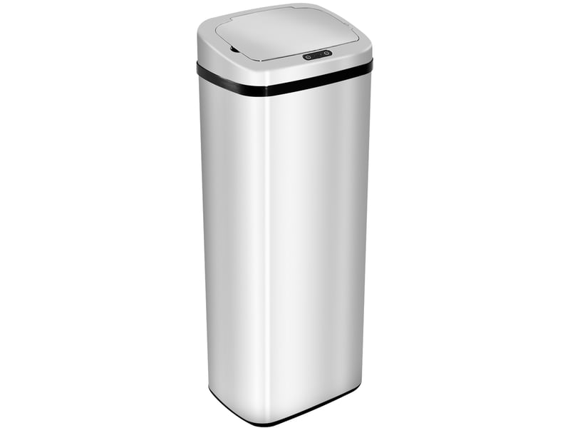  Poubelle de cuisine automatique à capteur 50 l en acier inoxydable argenté  - Conforama A