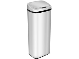 Poubelle de cuisine automatique à capteur 50 l en acier inoxydable argenté