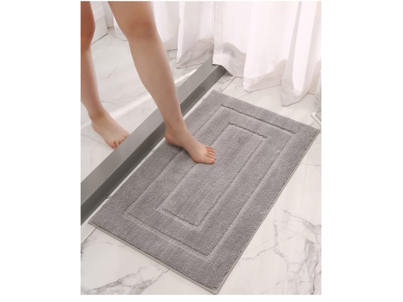  Tapis de bain 40x60 cm – antidérapant, absorbant, lavable en machine, gris clair  - Conforama B