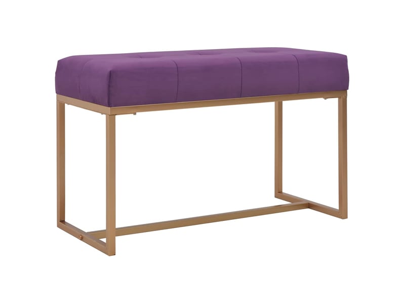  Banc d'entrée, banc d'intérieur 80 cm violet velours  - Conforama B