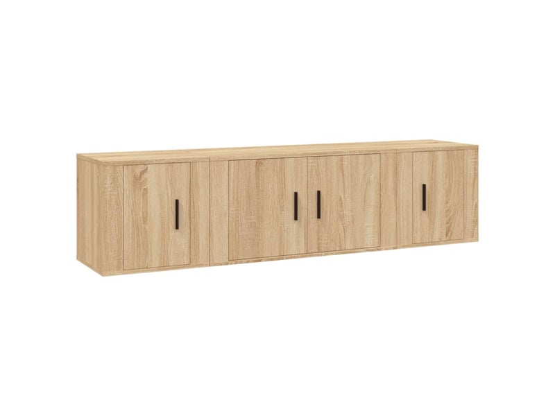  Ensemble de meubles tv 3 pcs chêne sonoma bois d'ingénierie shl55558  - Conforama A