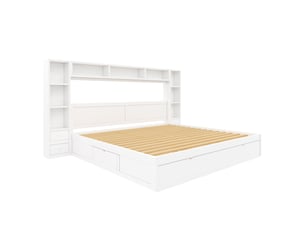 Lit avec rangement 180x200 cm IKSETERA TRADING LTD coloris blanc