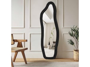 Miroir à fixer coloris noir <strong></strong> <strong></strong> - 140 cm x 45 cm
