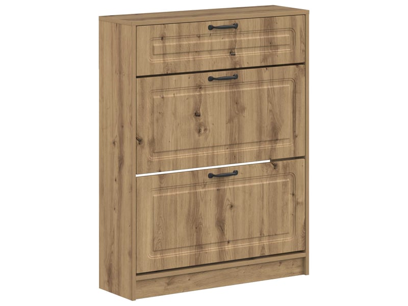  Meuble à chaussures, cabinet à chaussures utrecht 78x24x100 cm bois d'ingénierie shl5294  - Conforama A