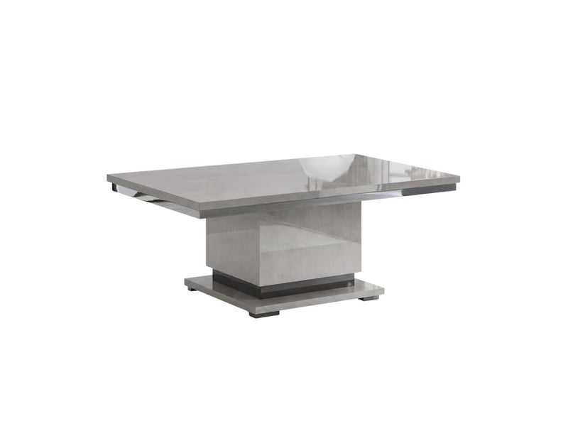  Table basse pied central aspect ciment et anthracite - libeccio LIBECCIO - Conforama A