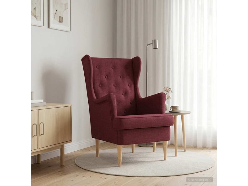  Vidaxl fauteuil bordeaux tissu  - Conforama B