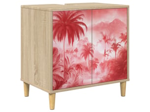 Armoire de salle de bain, meuble de rangement aachen sonoma 60x40x60 cm