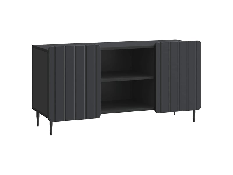  Meuble tv - banc tv - meuble de rangement 102 x 34,5 x 52 cm noir bois d'ingénierie  - Conforama A