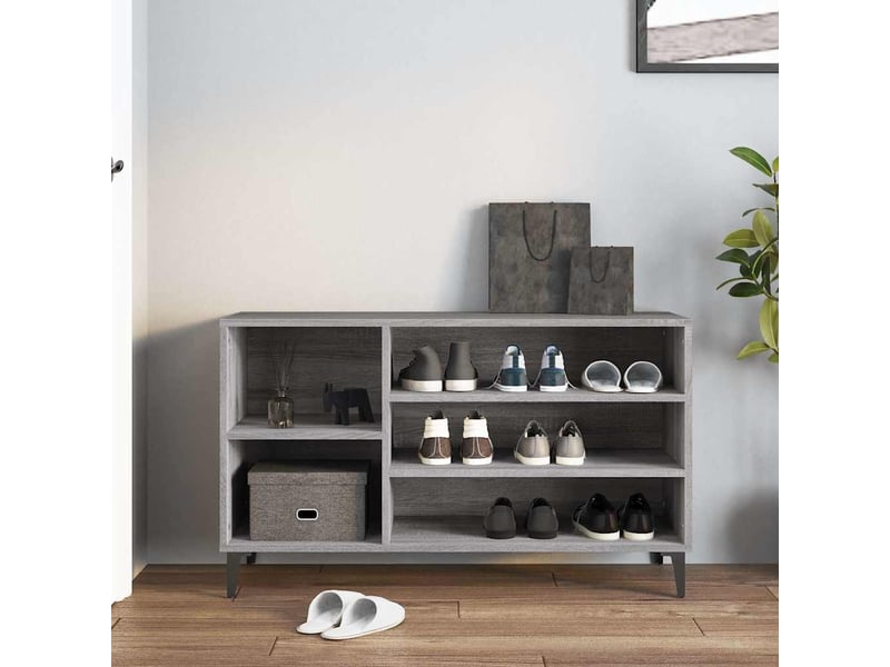  Armoire à chaussures sonoma gris 102x36x60 cm bois d'ingénierie shl4830  - Conforama C