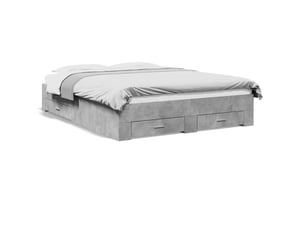 Lit 2 places 150x200 cm coloris gris