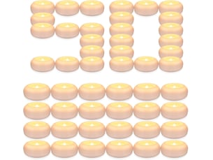 50 pièces bougies led flottantes étanches 7,3 cm, sans flamme, activation par eau, lumière blanc chaud pour piscine et mariage