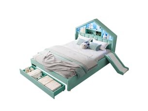 Lit cabane 140x200 cm <strong>HAUSS SPOLE</strong> <strong></strong> coloris bleu