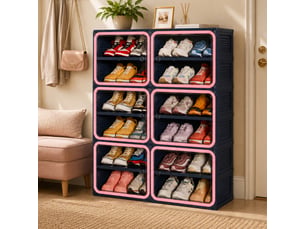 Meuble à chaussures 24 paire(s)  <strong>BURSDANY</strong>  <strong></strong> coloris bleu