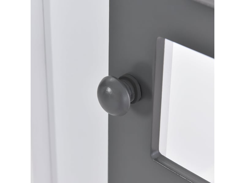  Lit cabane enfant 90x200 blanc en pin massif et mdf avec 2 tiroirs et fenêtres  - Conforama R