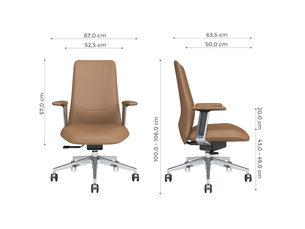 Chaise de bureau <strong>VIVRYN</strong> <strong></strong> avec assise réglable en hauteur