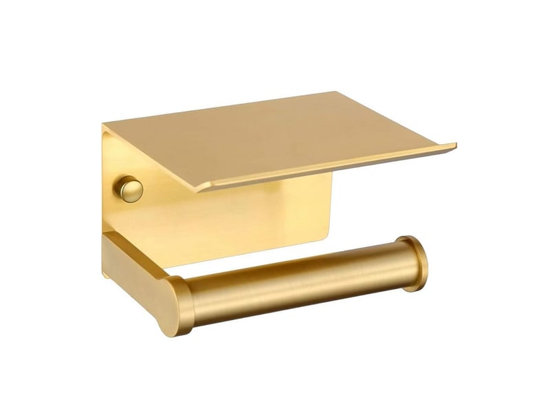  Porte-rouleau de toilette mural - support pour papier hygiénique avec étui rangement  - Conforama A