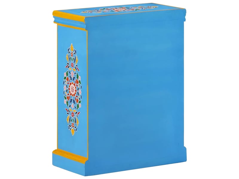  Buffet - bahut - meuble de rangement bois massif de manguier peinture manuelle turquoise  - Conforama E