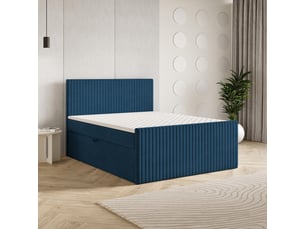 Lit avec rangement 160x200 cm MASSENO   coloris bleu