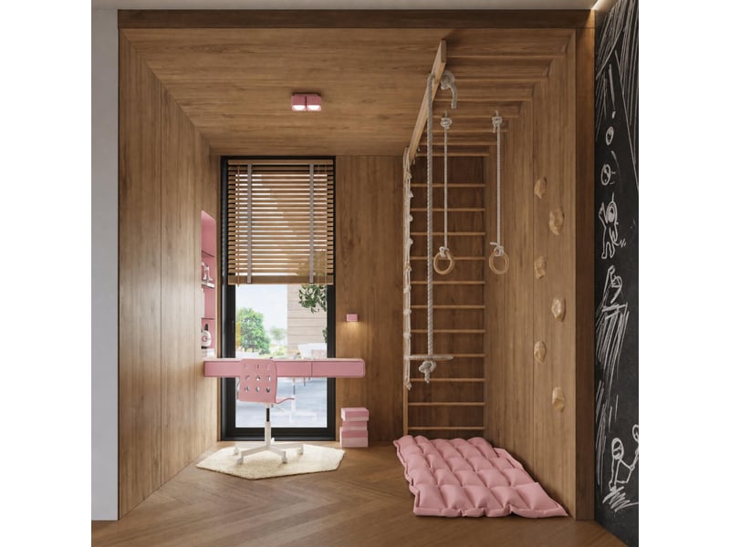  Plafonnier riff 1 rose gx53 aluminium moderne 6x10x10cm SL.3102 - Conforama B