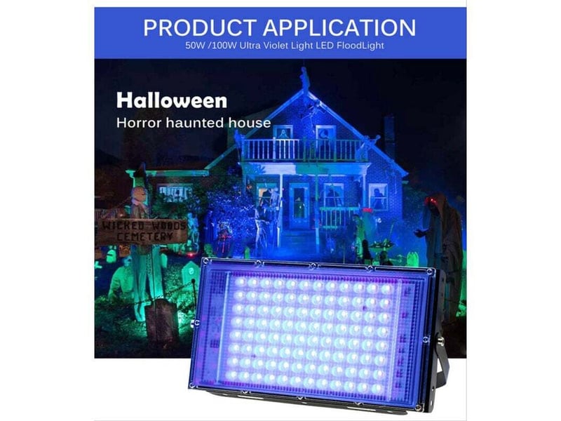 Projecteur uv led 300w lumière noire ip65 imperméable - Conforama C