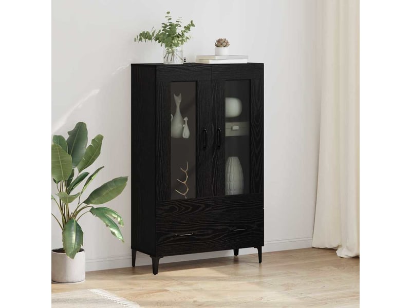  Buffet - haut armoire chêne noir 70 x 31 x 115 cm  - Conforama B