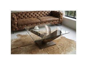 Table basse coloris marron MEUBLORAMA - 85 cmx85 cm