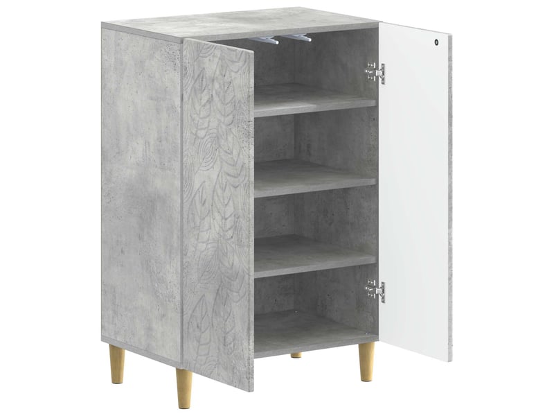  Meuble à chaussures, armoire à chaussures delft 59,5x39,5x90 cm gris béton  - Conforama C