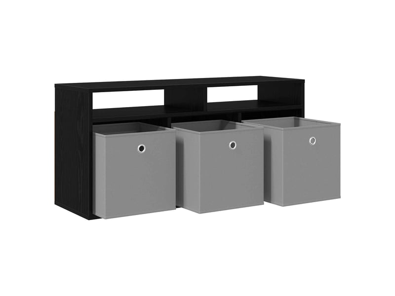  Meuble tv - basboard avec tiroir chêne noir 102 x 32 x 48,5 cm  - Conforama E