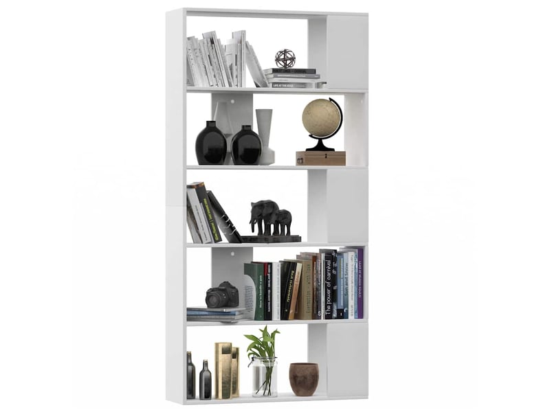 Bibliothèque, étagère de rangement blanc bois d'ingénierie shl2785  - Conforama C